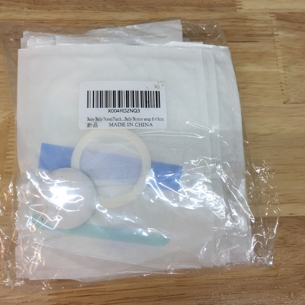 Baby Belly Navel Patch Umbilical Cord Belly Button Wrap 8x8cm Newborn Care Pack